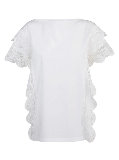 Shop Alberta Ferretti Women's White Cotton Blouse