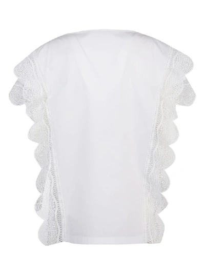 Shop Alberta Ferretti Women's White Cotton Blouse