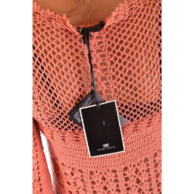 Shop Elisabetta Franchi Women's Orange Cotton Dress
