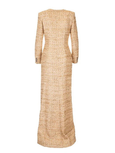 Shop Alessandra Rich Women's Gold Polyester Dress