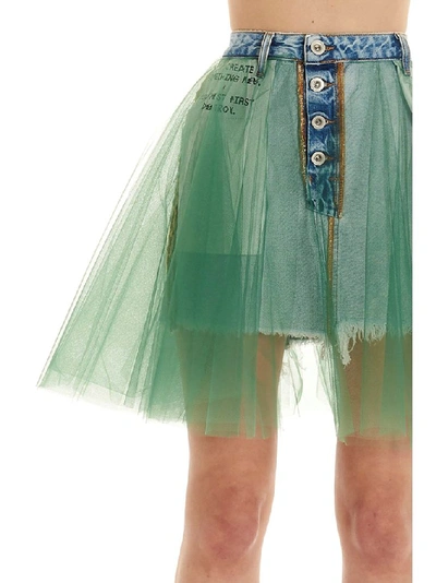 Shop Ben Taverniti Unravel Project Unravel Project Women's Green Cotton Skirt
