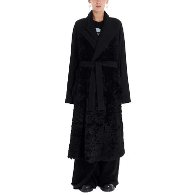 Shop Ann Demeulemeester Women's Black Viscose Coat