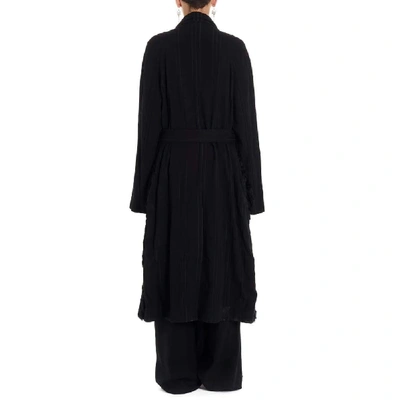 Shop Ann Demeulemeester Women's Black Viscose Coat