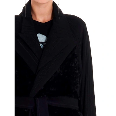 Shop Ann Demeulemeester Women's Black Viscose Coat