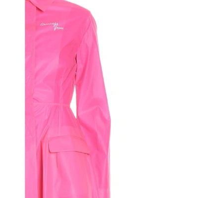 Shop Palm Angels Women's Fuchsia Polyester Outerwear Jacket