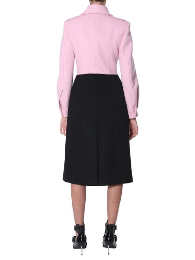 Shop Alexander Mcqueen Women's Pink Wool Coat