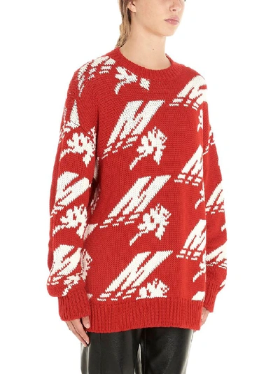 Shop Msgm Women's Red Wool Sweater