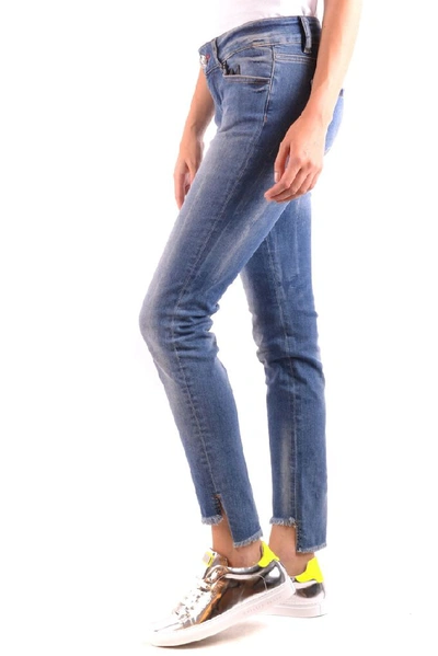 Shop Philipp Plein Women's Blue Cotton Jeans