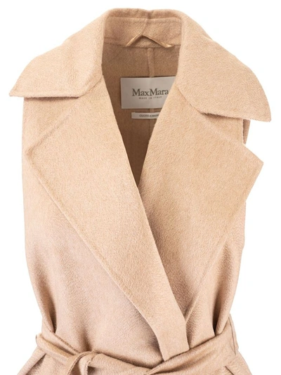 Shop Max Mara Women's Beige Cashmere Coat