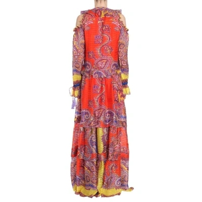 Shop Etro Women's Orange Silk Dress