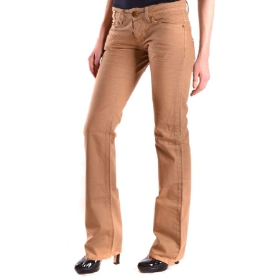 Shop Pinko Women's Brown Cotton Jeans