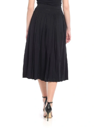 Shop Aspesi Women's Black Cotton Skirt