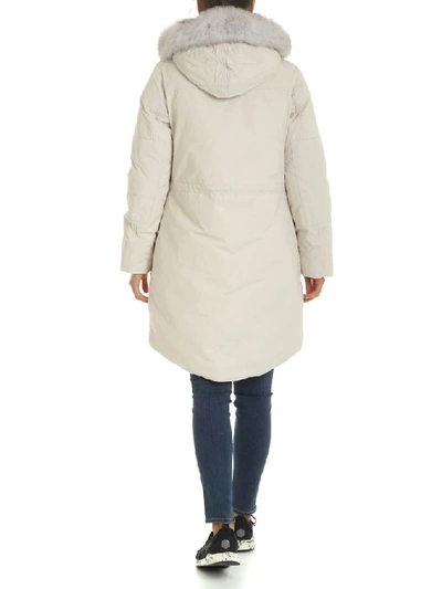 Shop Woolrich Women's White Cotton Coat