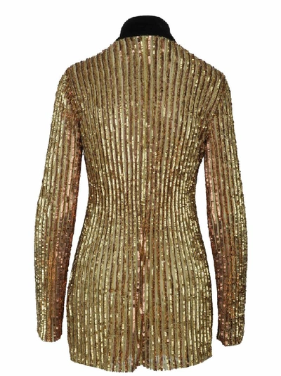 Shop Attico The  Women's Gold Viscose Dress