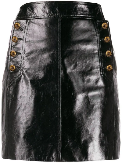 Shop Givenchy Women's Black Leather Skirt