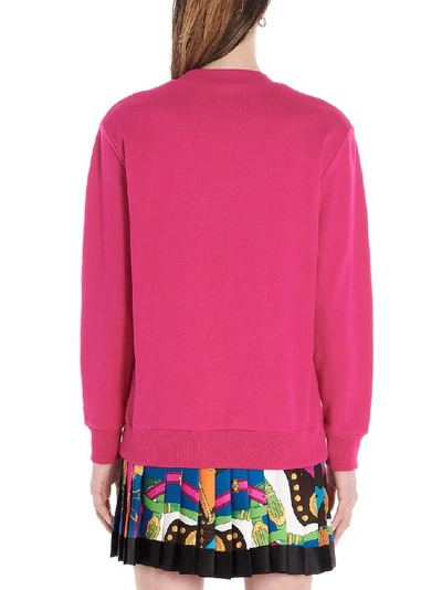 Shop Versace Women's Fuchsia Cotton Sweatshirt