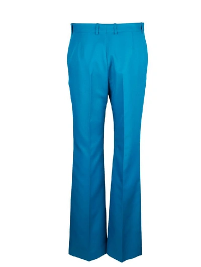 Shop Balenciaga Women's Light Blue Polyester Pants