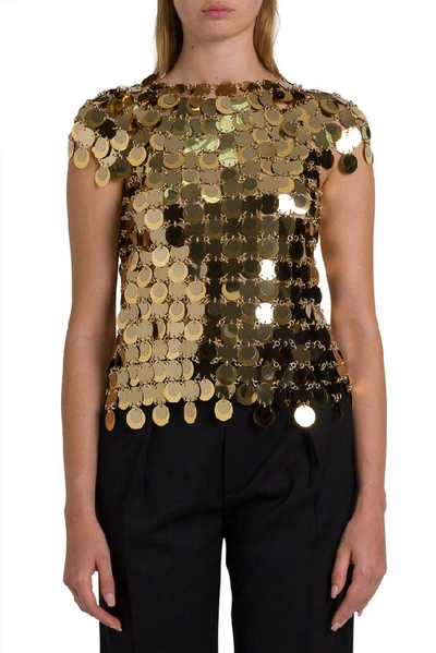 Shop Paco Rabanne Women's Gold Plastic Top