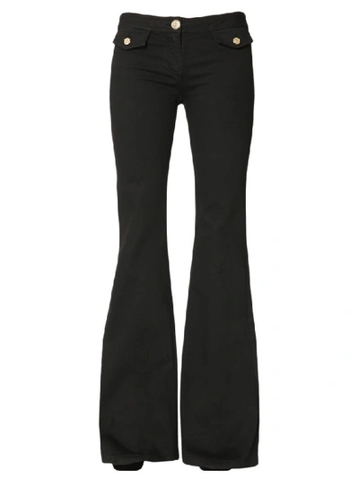 Shop Balmain Women's Black Cotton Pants