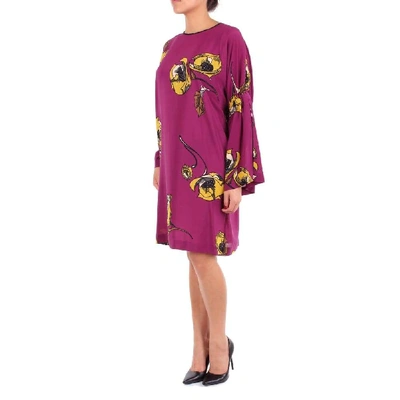 Shop Alysi Women's Purple Silk Dress