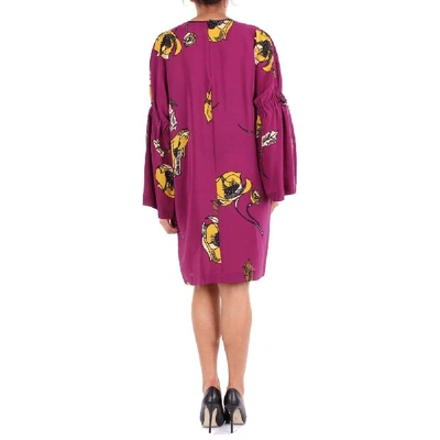 Shop Alysi Women's Purple Silk Dress