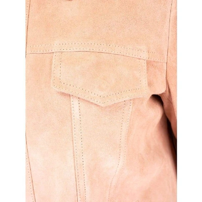 Shop Saint Laurent Women's Pink Leather Jacket