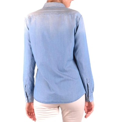 Shop Fabiana Filippi Women's Light Blue Cotton Shirt