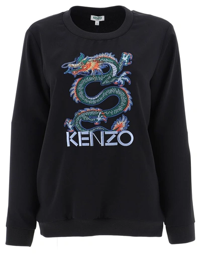Shop Kenzo Women's Black Polyester Sweatshirt