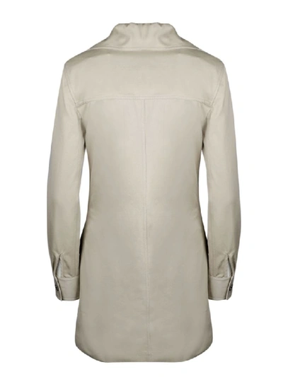 Shop Saint Laurent Women's Beige Cotton Dress
