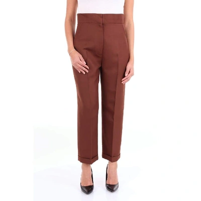 Shop Jacquemus Women's Brown Fabric Pants