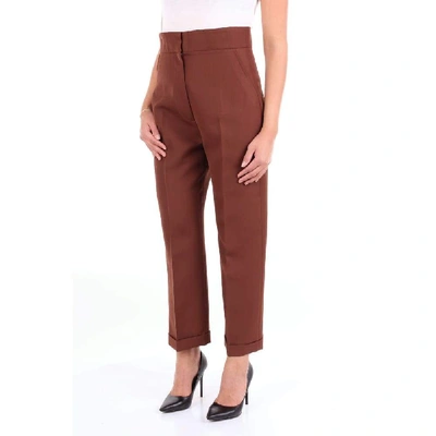 Shop Jacquemus Women's Brown Fabric Pants