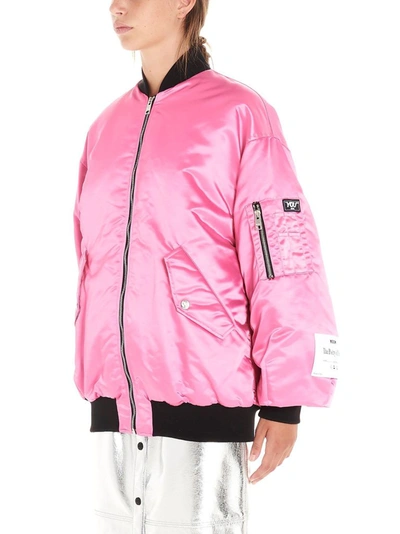 Shop Msgm Women's Pink Polyamide Outerwear Jacket