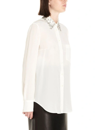 Shop Prada Women's White Silk Shirt