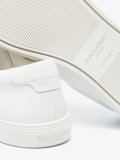 Shop Saint Laurent Andy Leather Sneakers - Women's - Calf Leather/rubber In White