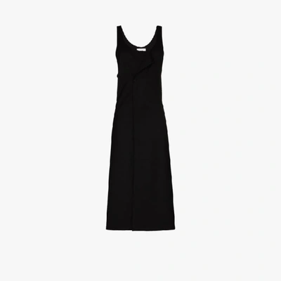 Shop Y-3 Wrap Midi Dress In Black