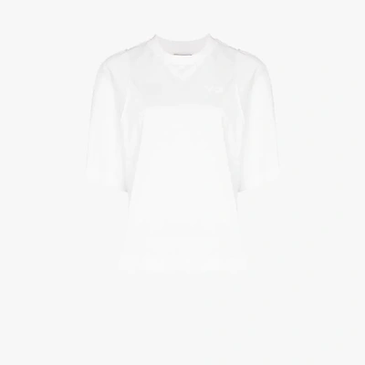 Shop Y-3 Tonal Logo Cotton T-shirt In White