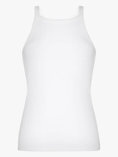 Shop Skin Pima Ribbed Cotton Tank Top In White