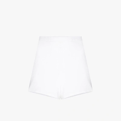 Shop Skin Pima Ribbed Cotton Shorts In White