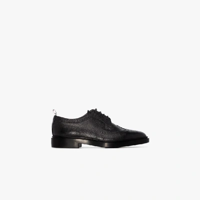 Shop Thom Browne Black Longing Leather Brogues