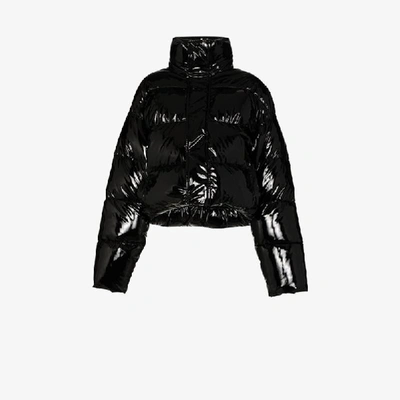 Shop Balenciaga Uniform Glossy Puffer Jacket In Black