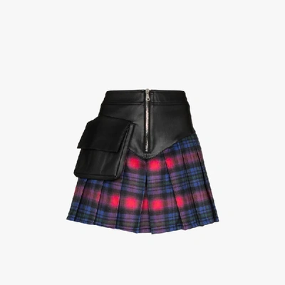 Shop Natasha Zinko Tartan Mini Skirt In Black