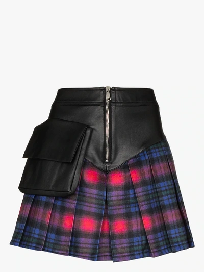 Shop Natasha Zinko Tartan Mini Skirt In Black