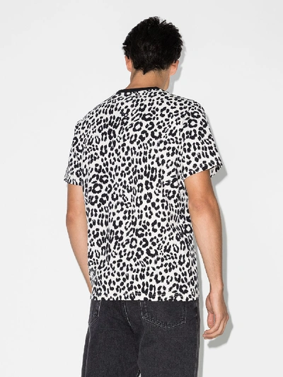 Shop Kenzo Leopard Print Cotton T-shirt In White