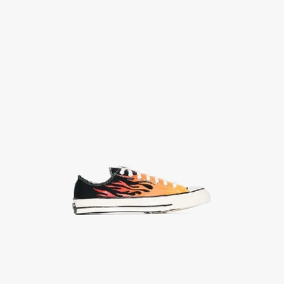 Shop Converse Multicoloured Chuck 70 Flame Low Top Sneakers In Black