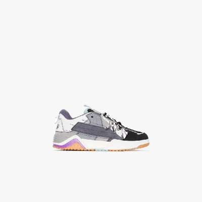Shop Off-white Grey Floating Arrow Suede Sneakers