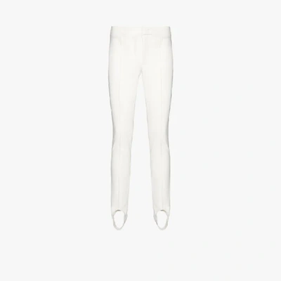 Shop Moncler Fitted Stirrup Ski Trousers In White