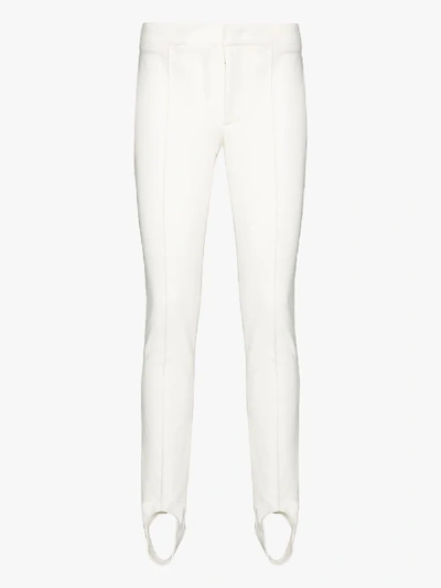 Shop Moncler Fitted Stirrup Ski Trousers In White