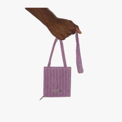Shop Jacquemus Purple Le Gadjo Pouch Shoulder Bag