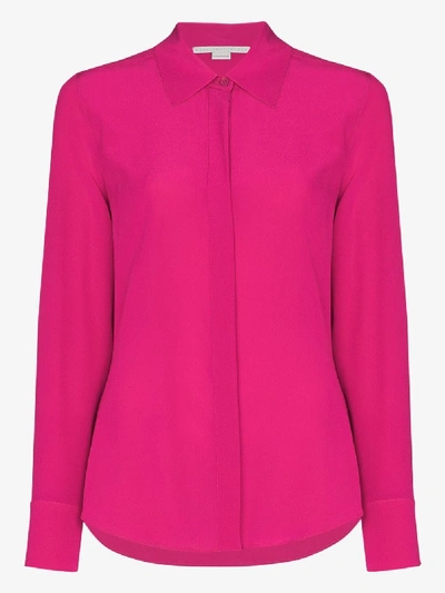 STELLA McCARTNEY ローズピンク 長袖シャツ　シルク STELLA McCARTNEY ローズピンク 長袖シャツシルク