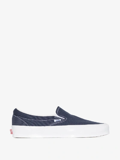 Shop Vans Og Classic Lx Slip-on Sneakers In Blue